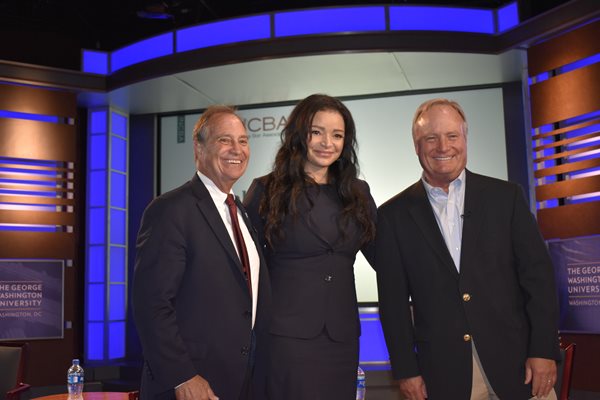 From left to right: Ed Perlmutter, Amber Littlejohn, Dave Joyce]