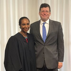 Superior Court Chief Judge Anita Josey-Herring and Stephen Rickard