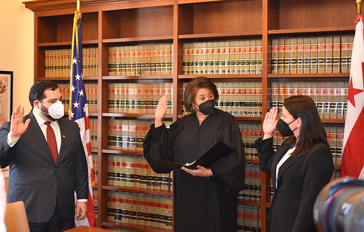 Loren AliKhan, John Howard Take Oath as New D.C. Court of Appeals Judges