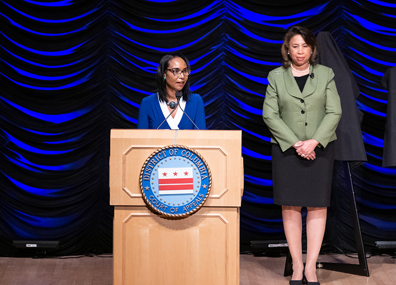 Chief Judge Anna Blackburne-Rigsby and Superior Court Chief Judge Anita Josey-Herring